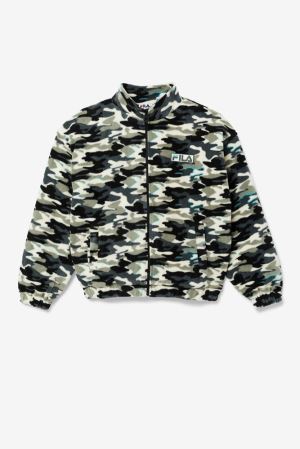 FILA Frantry Camo Jackets Black,Mens Clothing | CA.HJMUIK261